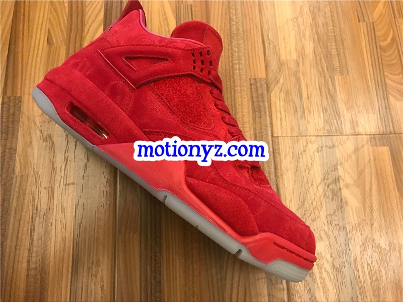 Authentic Red Drapes Kaws x Air Jordan 4